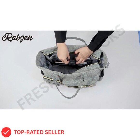 Professional Nurse Tote Bag with Padded Laptop Sleeve Multi-Pocket Work Bag - Picture 8 of 8